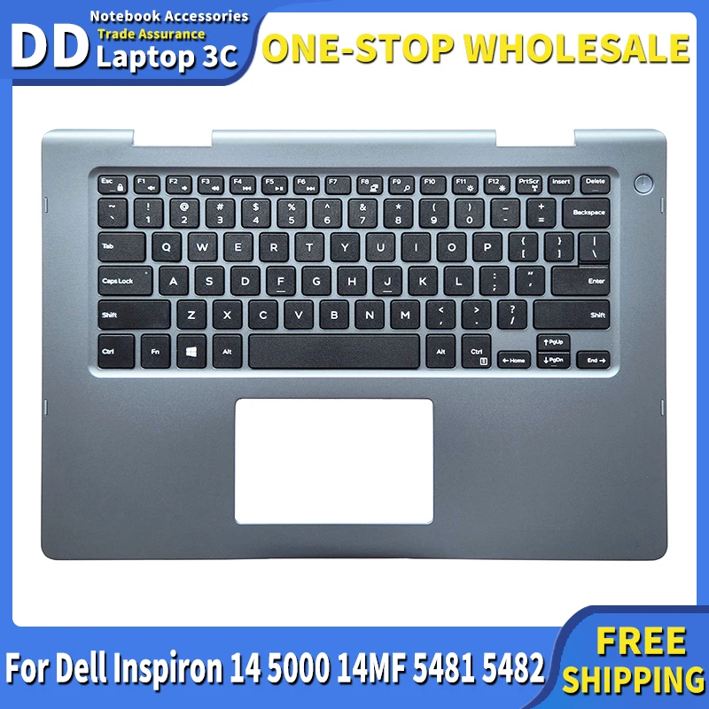 

New For Dell Inspiron 14 5000 14MF 5481 5482 0XHYYJ 041KVJ Laptop Top Case Palmrest Upper Case with Keyboard NO Backlight US BR