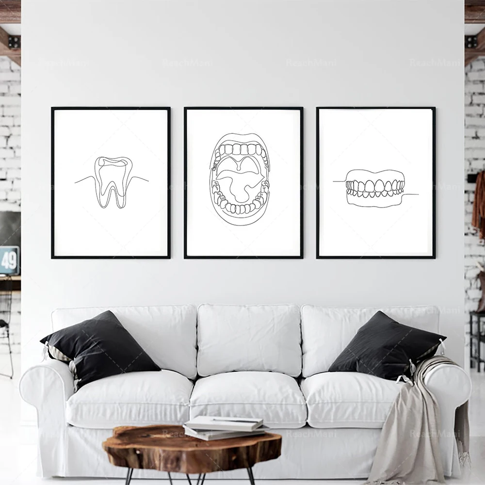 

Dental anatomy poster, line tooth drawing, simple sketch, oral cavity, molar, dental decoration, dentist gift, orthodontic gift