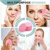 10PCS Compress Face Wash Puff Natural Wood Pulp Sponge Face Wash Puff Foaming Face Puff Cosmetic Puff Face Cleansing Sponge 6