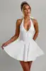 Avrilyaan-Robe trapèze sexy dos nu pour femme, robe de soirée élégante, sans bretelles, batterie, mini, éducatif, été, 2025