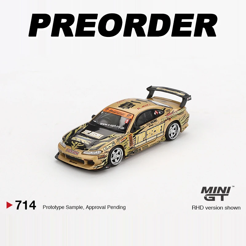 1/64 MINI-GT Nissan SILVIA D1GP D1グランプリ MINI GT 1/64 (ダイキャスト製) Nissan シルビア (S15) Top