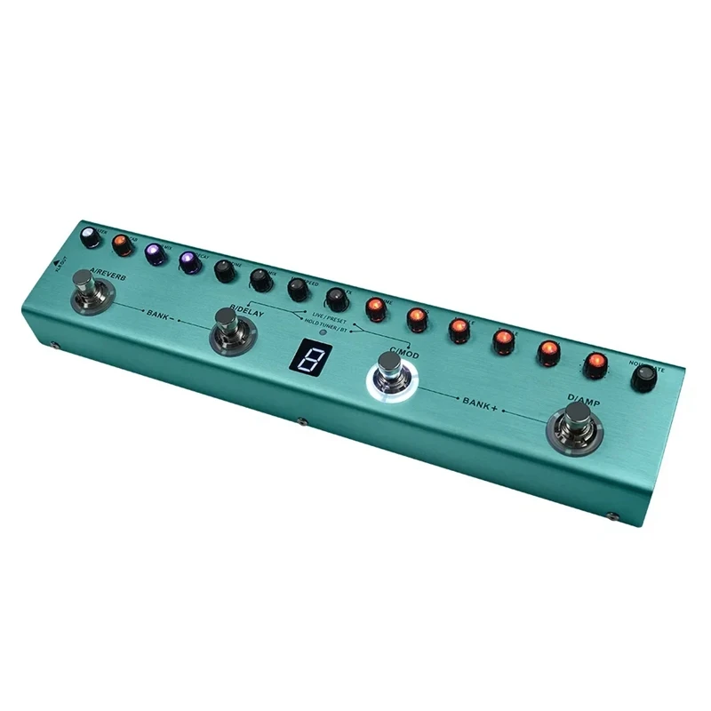 

ELOS-M-VAVE Tank-G Guitar Multi Effect Pedal Rechargeable 36 Presets 9 Preamp Slots 8 IR Cab Slot 3 Modulation/Delay/Reverb Effe