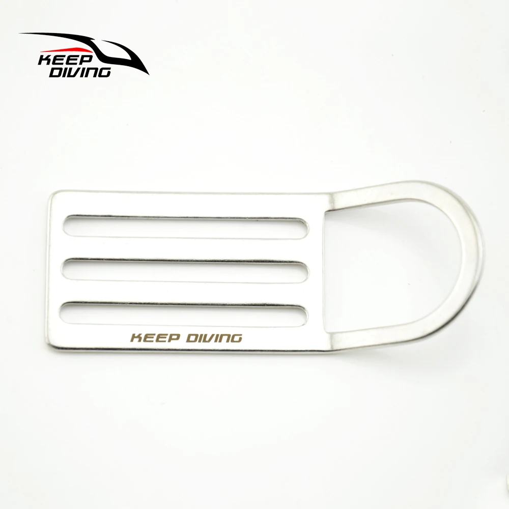 

316 Stainless Steel Scuba Diving Belt with D-ring Webbing Strap Keeper Ring Holder Wing BCD Accessories