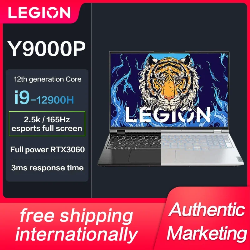 

New Genuine Lenovo Legion Y9000P Esports Gaming Notebook Computer Laptop I7 I9 RTX3060/RTX3070Ti 2.5k 165Hz Win11 Global Edition