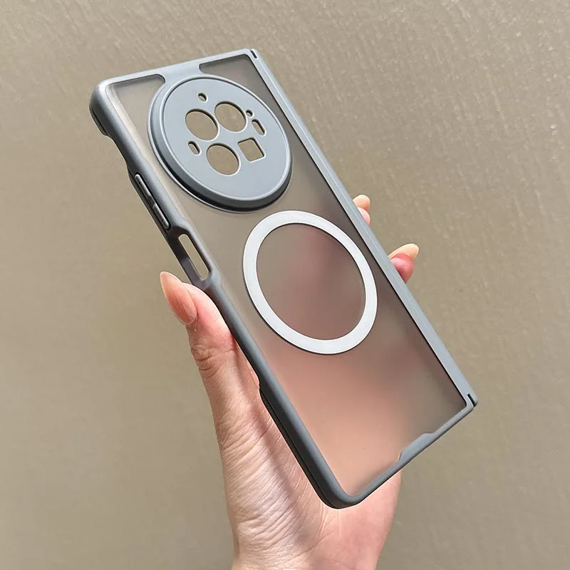 Matte Transparent Magnetic Case with Wireless Charging