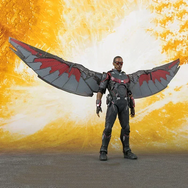 Marvel Avengers Captain America Figure Sam Wilson Action Figures Falcon Statue Giunti Mobili Raccogliere Ornamento Regalo A Sorpresa