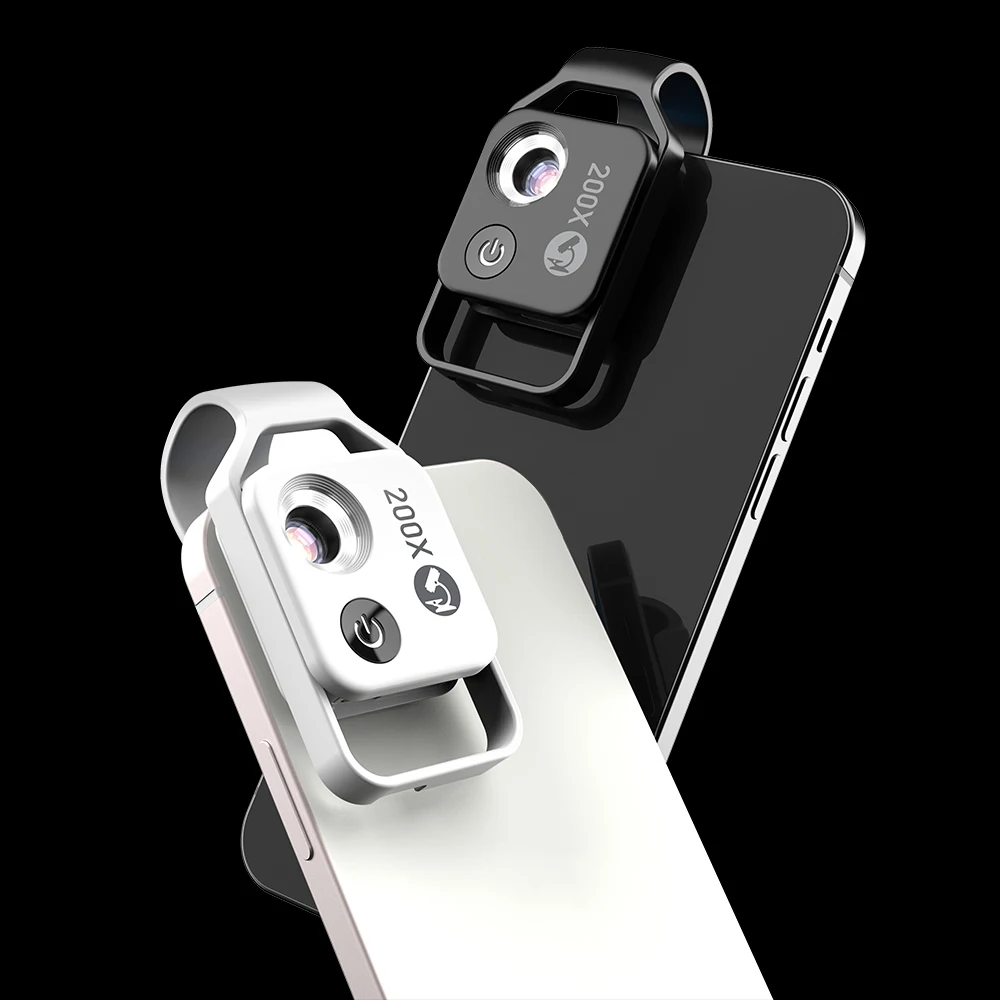 

Макрообъектив с CPL Для Xiaomi iPhone смартфон камера светодиодный свет заполняющий свет сотовый Phont Miceoscope 200X