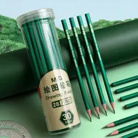 Morning Light (M&G) Stationery 2B Pencils 30-Pack - Classic Green Barreled Hexagonal Wooden Pencils 2