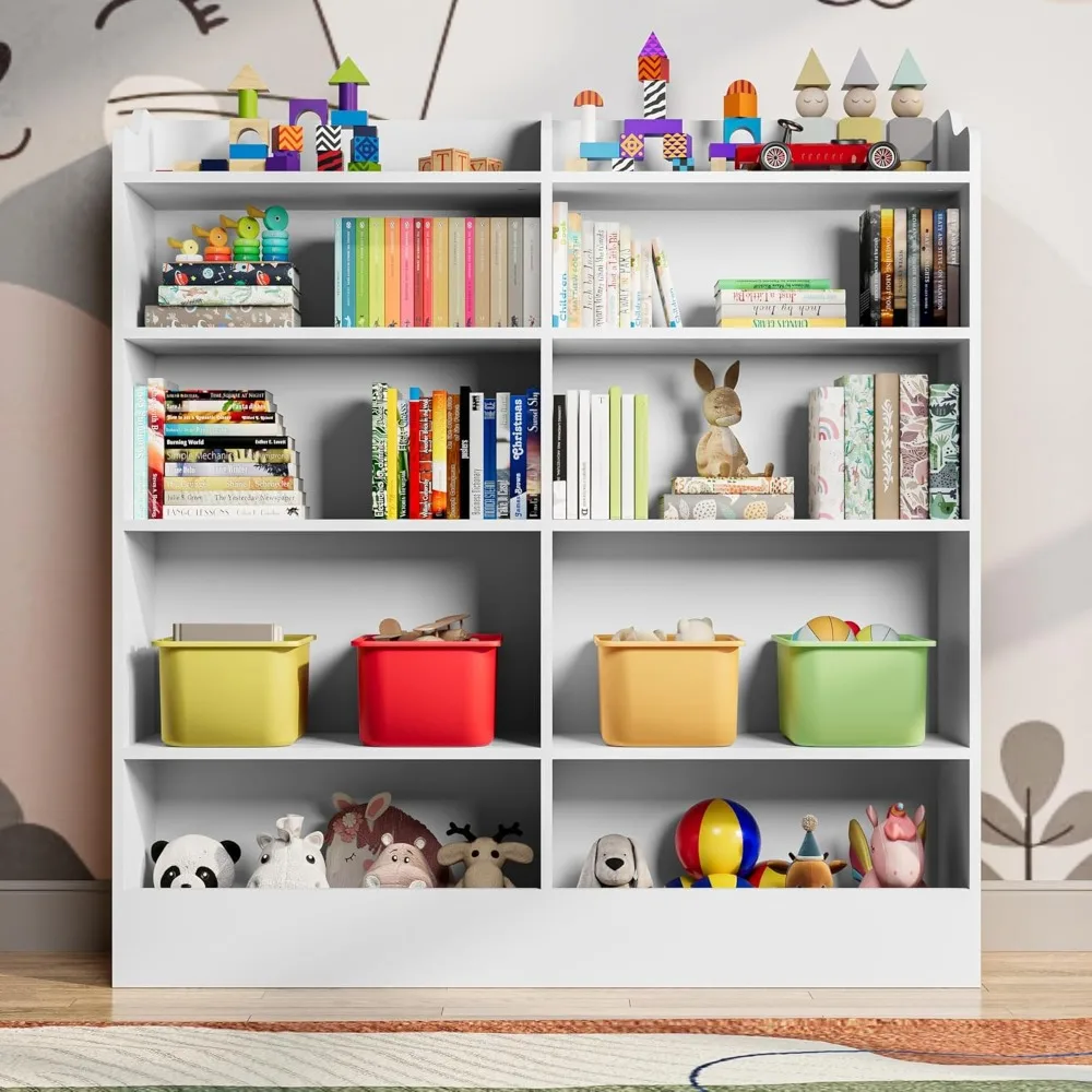 Bookshelf, Cube Toy Storage Organizer, Toddler Bookcase Storage Cabinet for Playroom, Bedroom, Kids Room, Living Room, Nursery 3