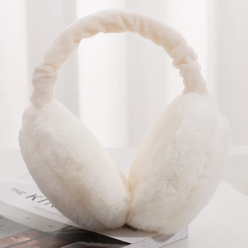 Hot selling Winter Plush Earmuffs for Women's Kids Outdoor Thicken Warm Cold Proof Soft Fluffy Cute Faux Fur Folding Earflap