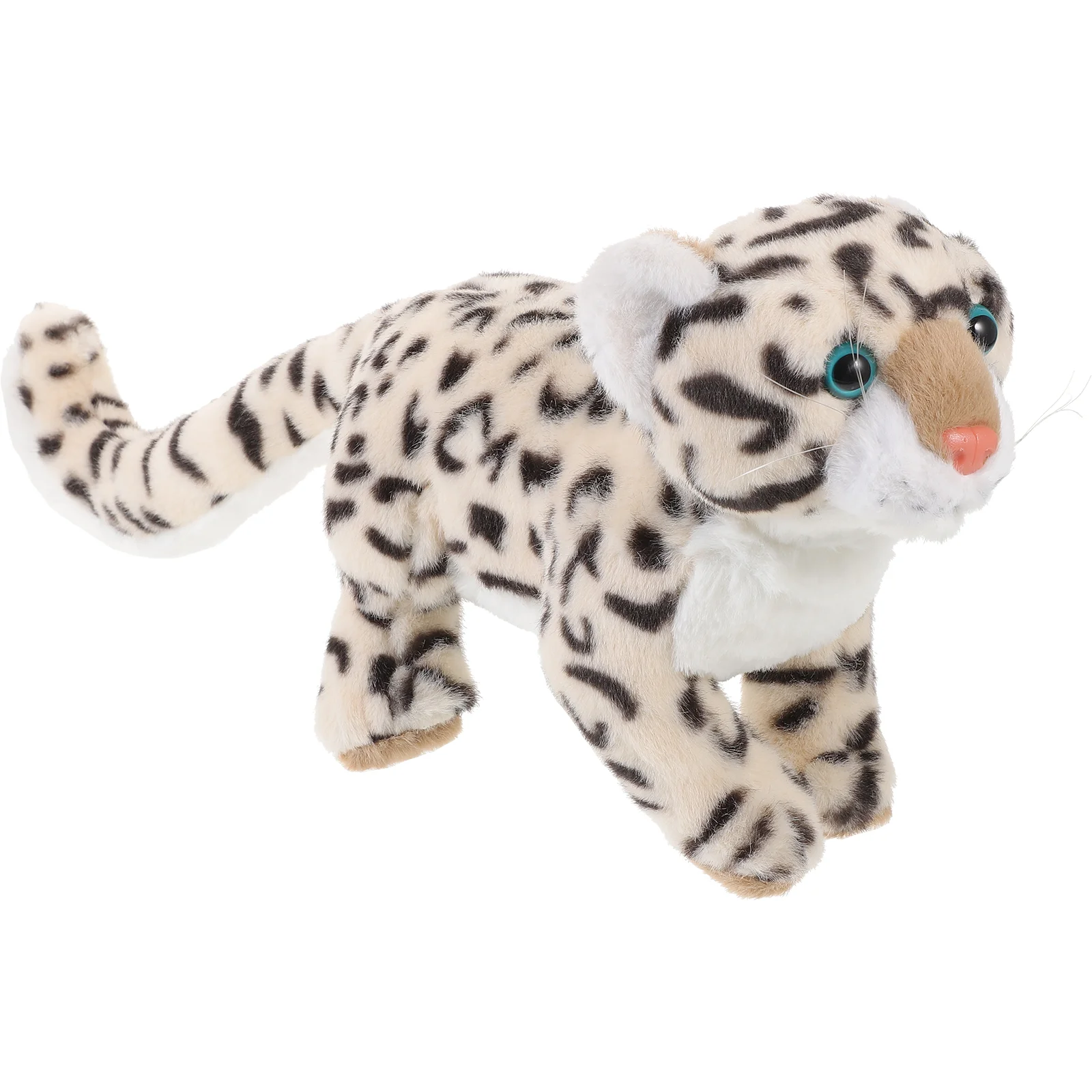 

Toys for Girls Simulated Snow Leopard Small Ornament Household Plush White Adorable Portable Stuffed