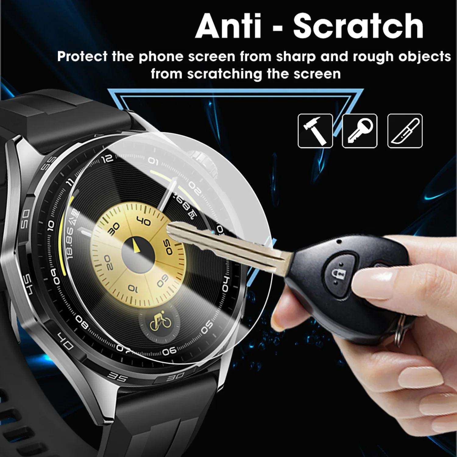 HD Protective Cover Film Tempered Glass for Huawei Watch GT 6 5 41MM GT5Pro 42MM 46MM GT6Pro Screen Protector Auto Installation