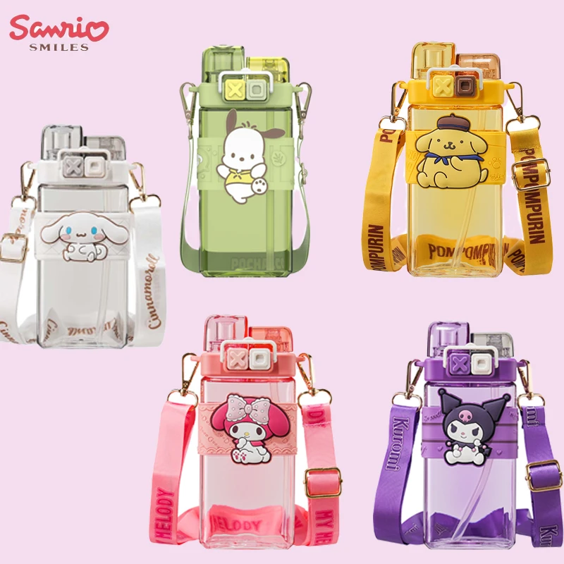

Sanrio Kawaii мультяшная пластиковая бутылка двойная чашка для напитков mymelody Kuromi студенты Путешествия Портативная емкость arge бутылка для воды подарки