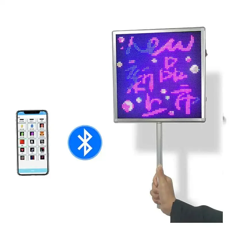 

LED Display Screen Bluetooth LED Hand Held Billboard Rechargeable Color Advertising DIY Programmable Message Sign Commercial