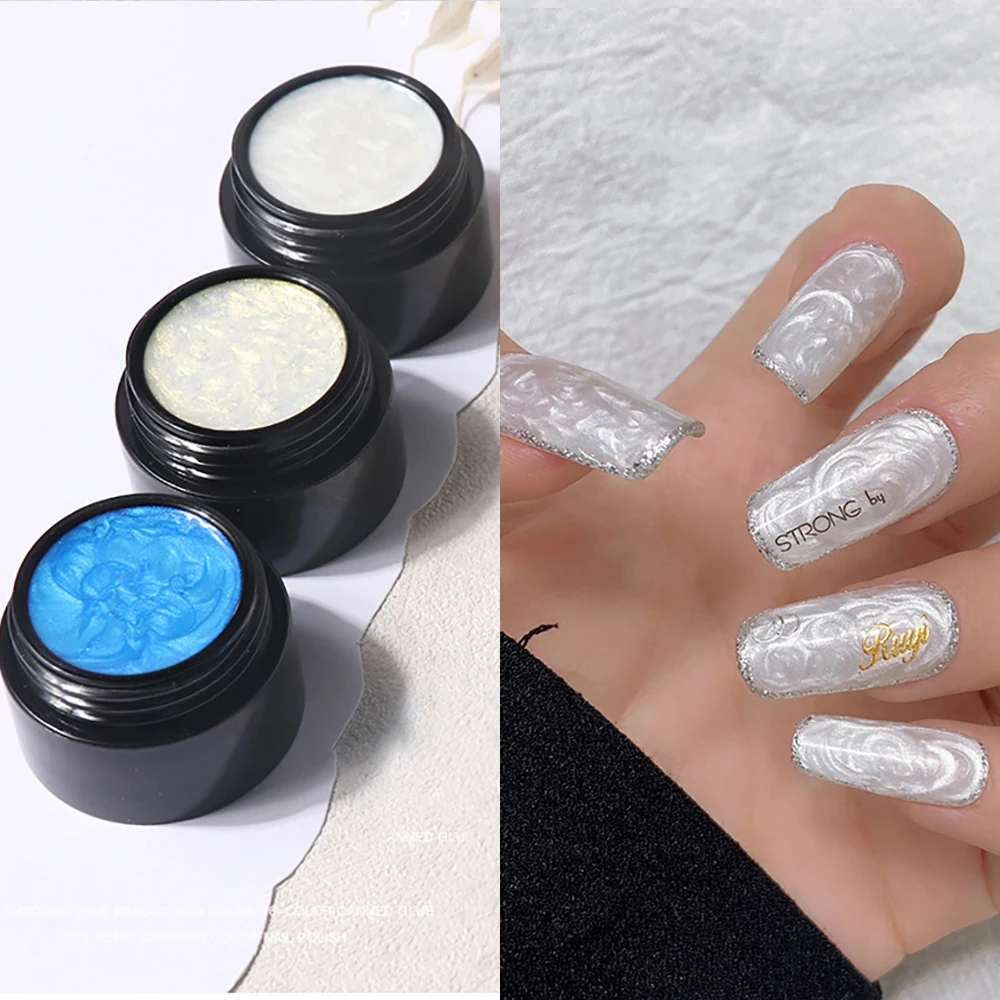 5/10ml Glitter Thread Shell Nail color Gel reflective glitter winter nail art lacquer gel Pearly Mermaid Varnish Uv | Красота и