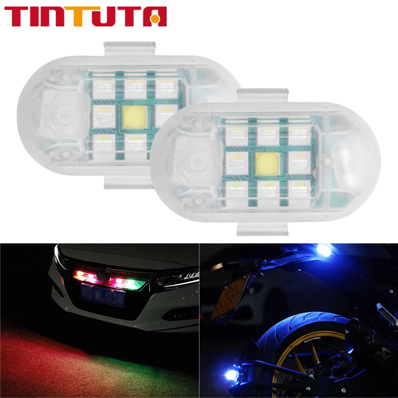 

Wireless remote control USB RGB Aircraft light Strobe light Car motorcycle warning light flashing drone model airplane bicycle