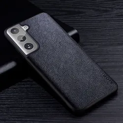 Luxury Business Retro Litchi Leather Case for Samsung Galaxy S21 Series (Black)