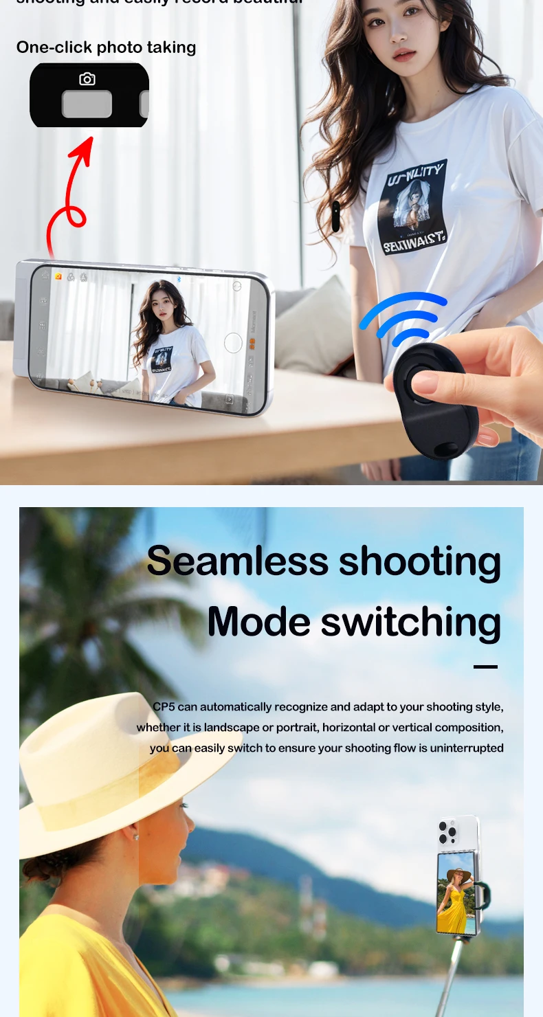 Monitor Selfie CP5 Lite 5 Pollici 1080p Per Smartphone - Specchio Posteriore Per Vlog, Connessione Wireless 50m - Foto 9
