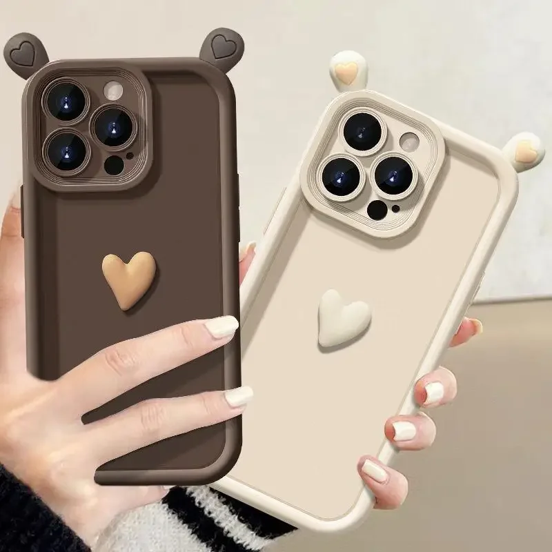 Coque Xiaomi 11T / 11T Pro - Housse Silicone Souple Avec Motif Cœur Doré - Protection Caméra - Dragonne Détachable