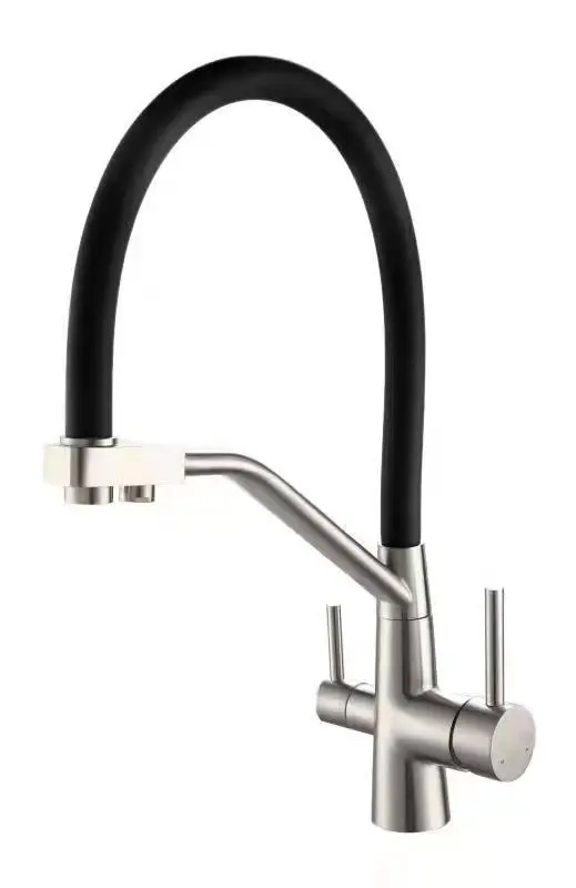 

SUS304 stainless steel 3 Way Kitchen Taps Pull Out Filter Sink Mixer Tap Drinking Purifier Water Tap Brass 360 Degree Swivel Spo