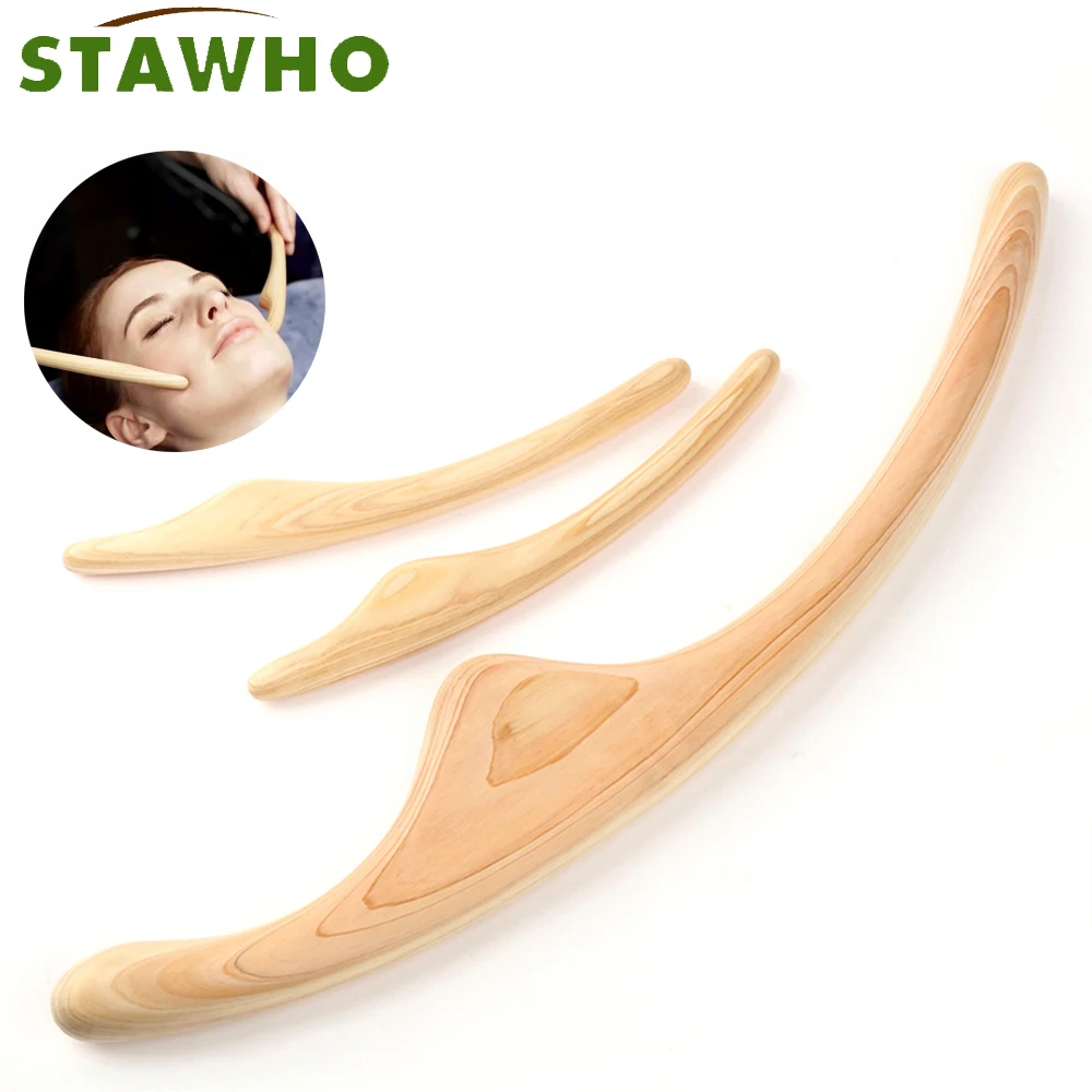 1Set Natural Wood Scraping Stick Scraper For Fat Burner Back Shoulder Neck Waist Leg Body Massage Therapy Slimming Tool wood burning kit burner tool carving pyrography pen hollow template wood burning kits adults beginners wood leather gourd
