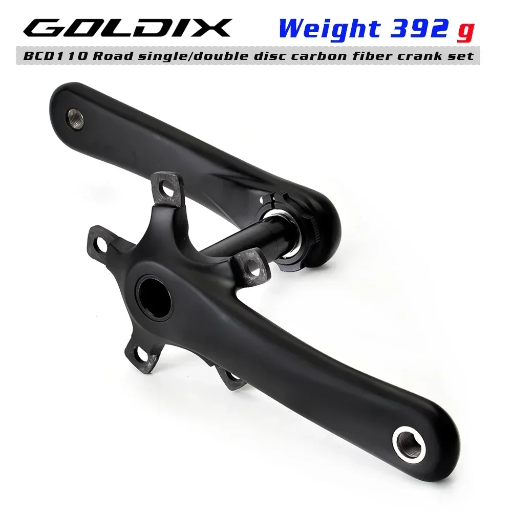 

GOLDIX Ultralight Carbon Fiber Bicycle Crank 110BCD Road Bike Crankset 170mm for SHIMANO and SRAM 11 12S Transmission Systems