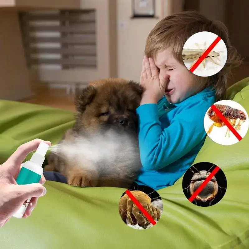 Pet Expel Fleas Lice Treatments Spray Fleas Ticks Expellent 100ml For Dogs Cats pet anti flea tick agent
