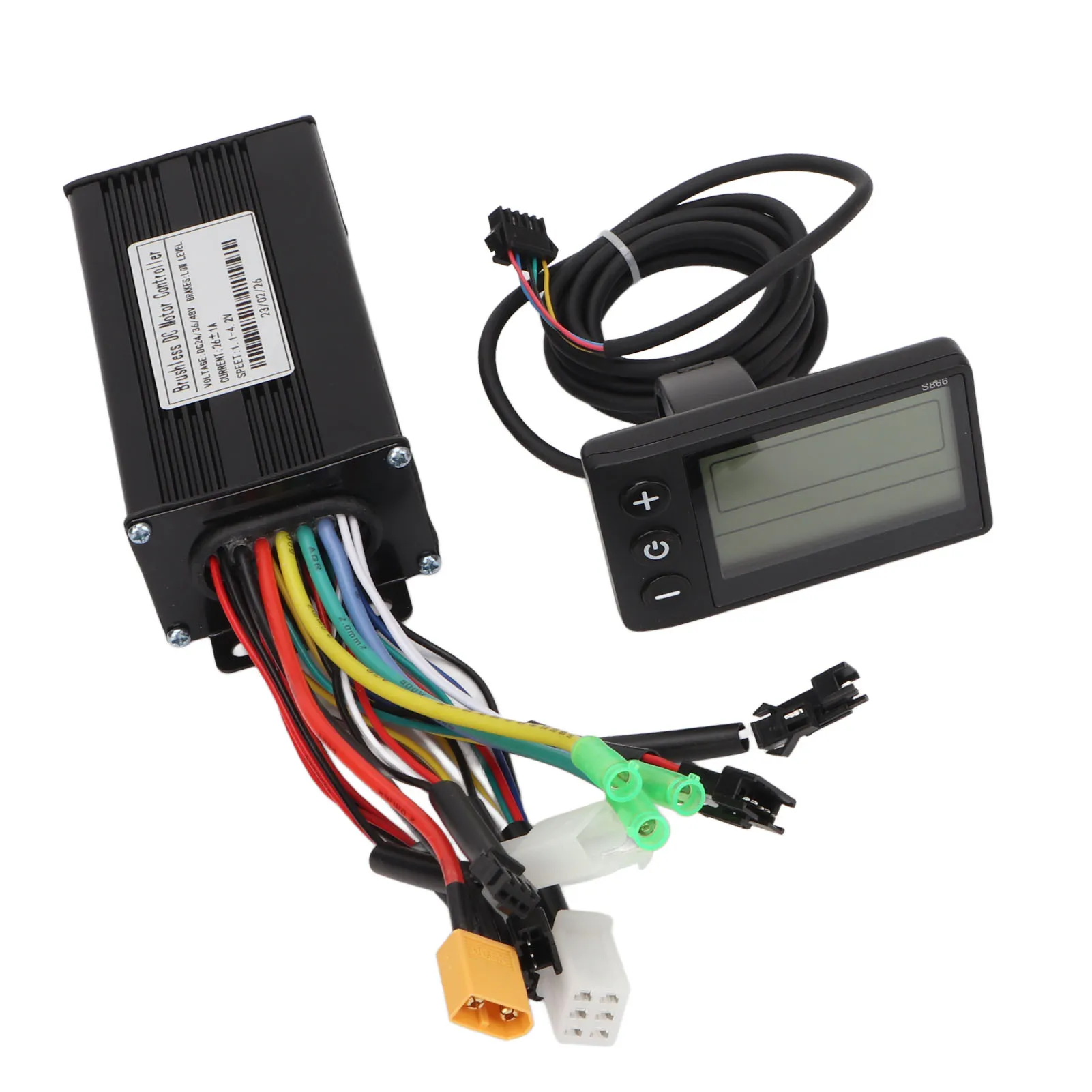 24V 36V 48V 500W 750W Electric Bike Motor Brushless Controller Kit with S866 Panel 26A 3 Mode Sine Wave Set for MTB Road Bike