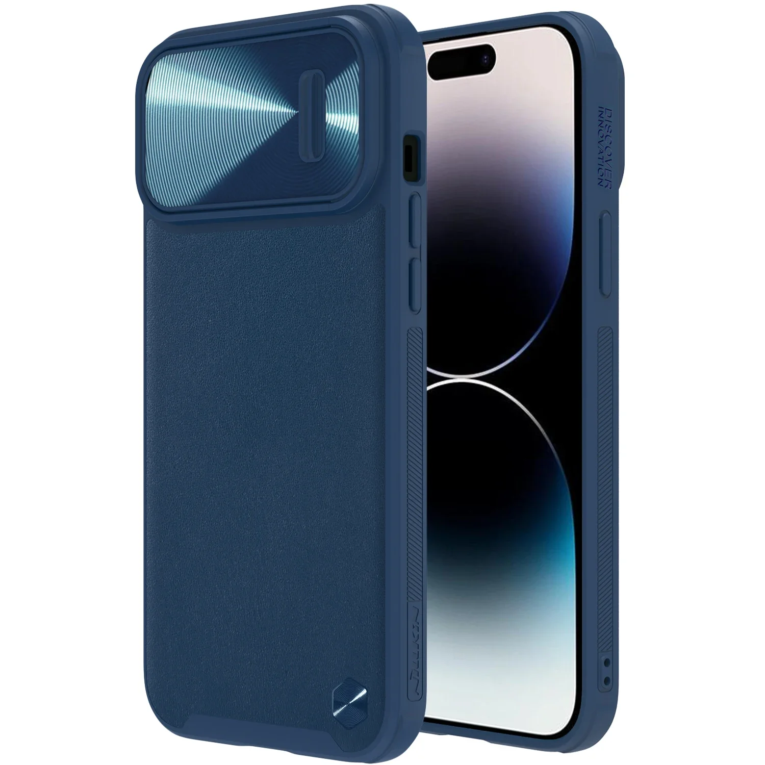 

Чехол NILLKIN для iPhone 14 Pro Max 14 Plus, защитный чехол для объектива камеры, Роскошный тонкий кожаный защитный чехол
