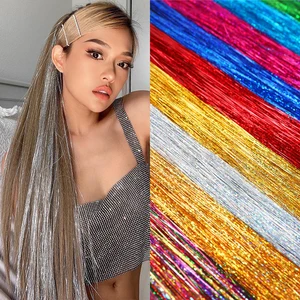 Image for AZQUEEN 16 Colors Shiny Threads Glitter Hair Tinse 