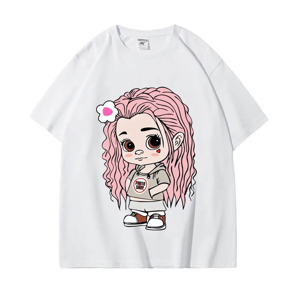 

Hot Singer Karol G Cartoon Printed T Shirt Men Women Kawaii Fashion Oversized T-shirt Summer Casual Cute Short Sleeve T-shirts