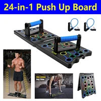 Push Up Board, 24-in-1 Strength Training Equipment, Home Workout Fitness Board with Resistance Bands for Exercise Shoulder, Back