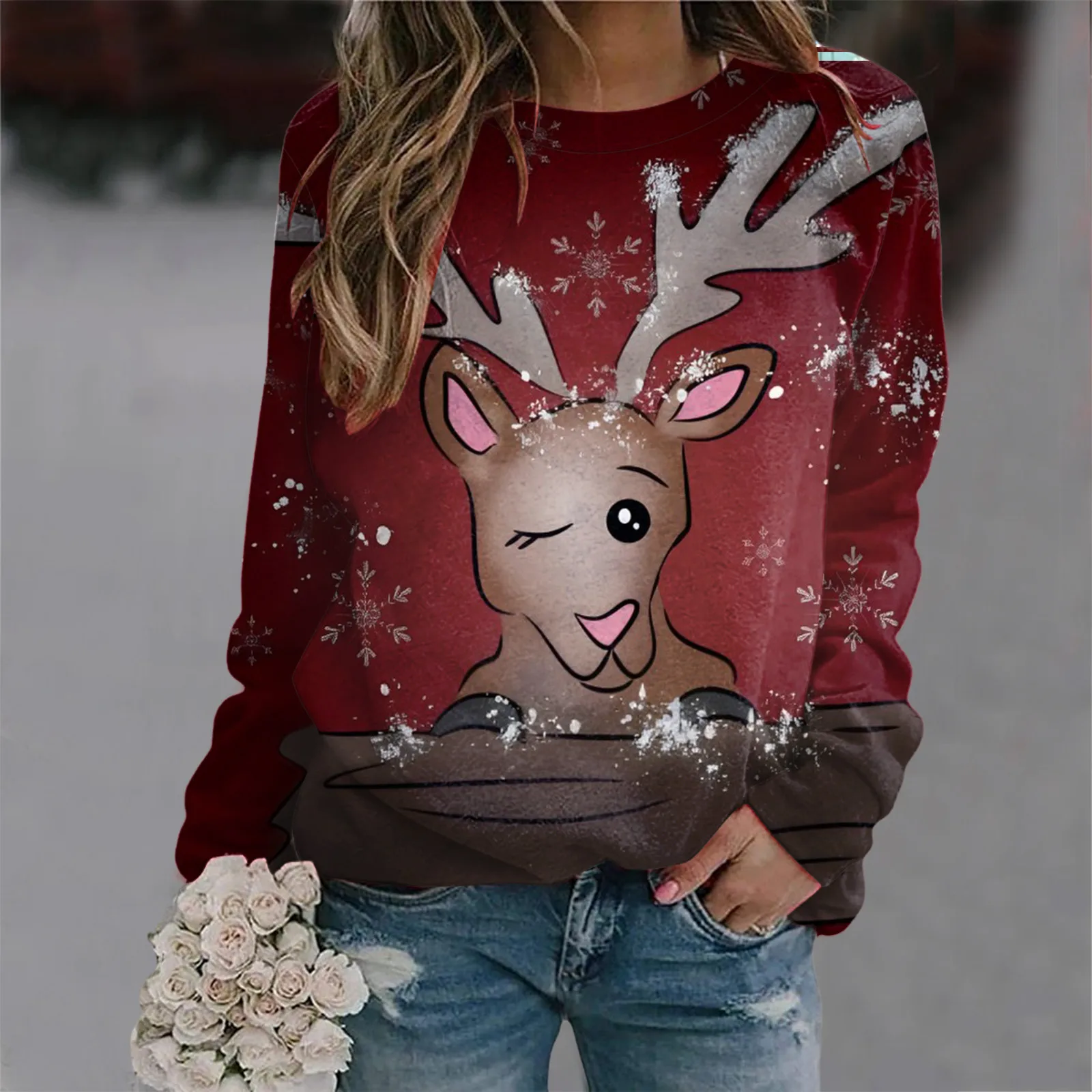 

Fleece Zip up Merry Christmas Sweatshirt For Women Funny Christmas Tree Truck Graphic Pullover Fleece Half Zipper Jacket Women