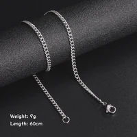 Skyrim mode 60 cm longue boîte chaîne collier hommes en acier inoxydable noir or couleur maillons chaînes de base Punk bijoux en gros 4