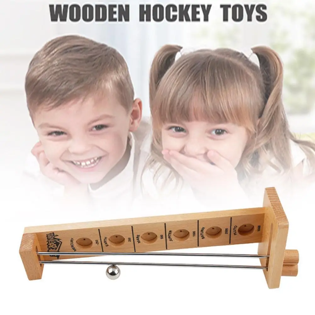 

1pcs Wooden Hockey Toy Party Game Bars Family Fun Educational Montessori Toys For Kids Play Puzzle Games Gifts