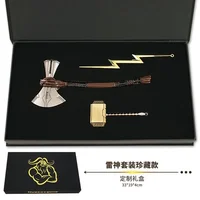 Thor: Love and Thunder Weapon Stormbreaker Mjolnir Thunderbolt Anime Weapon Model Keychain Katana Swords Samurai Toys for Boy 2