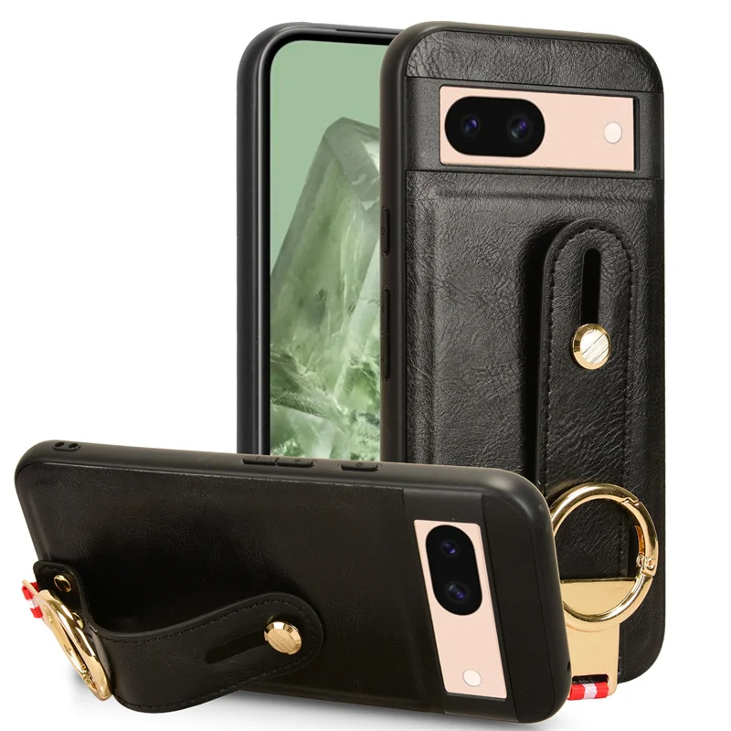 Luxury Leather Wristband Stand Case with Ring Opener