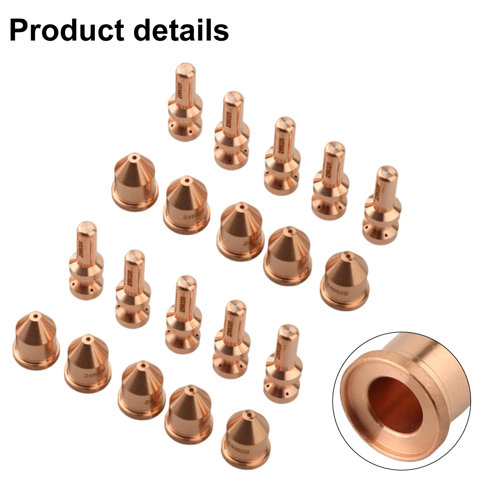 20pcs Electrodes And Tips Kit 60A Electrode 256026 Tip 249929 ForSpectrum 875 Auto-Line Cutter Welding Accessories