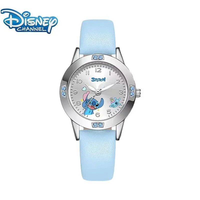 Disney Stitch Children's Watches Cartoon Dial with diamond Analog Quartz Watch PU strap Watches Boys Girls toys Birthday gifts 2