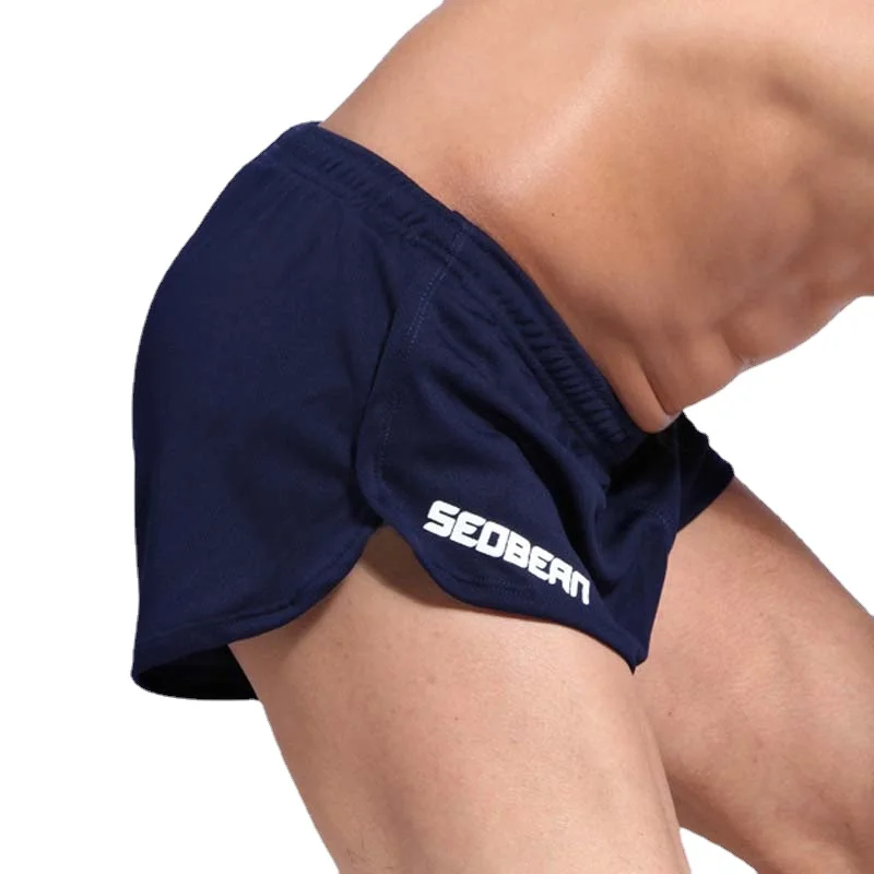 

Mens Boxer Shorts Sleep Bottoms Underwear Lounge Casual Loose Home Gym Fitness Shorts Low Waist Man Underpants Built-in Briefs