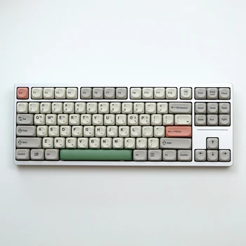 GMKFans KOA 프로필 키캡, GMK 스타일 레트로 9009 테마 PBT 키캡, 기계식 키보드 게이밍 키트용, 한국 포인트 ISO 키캡