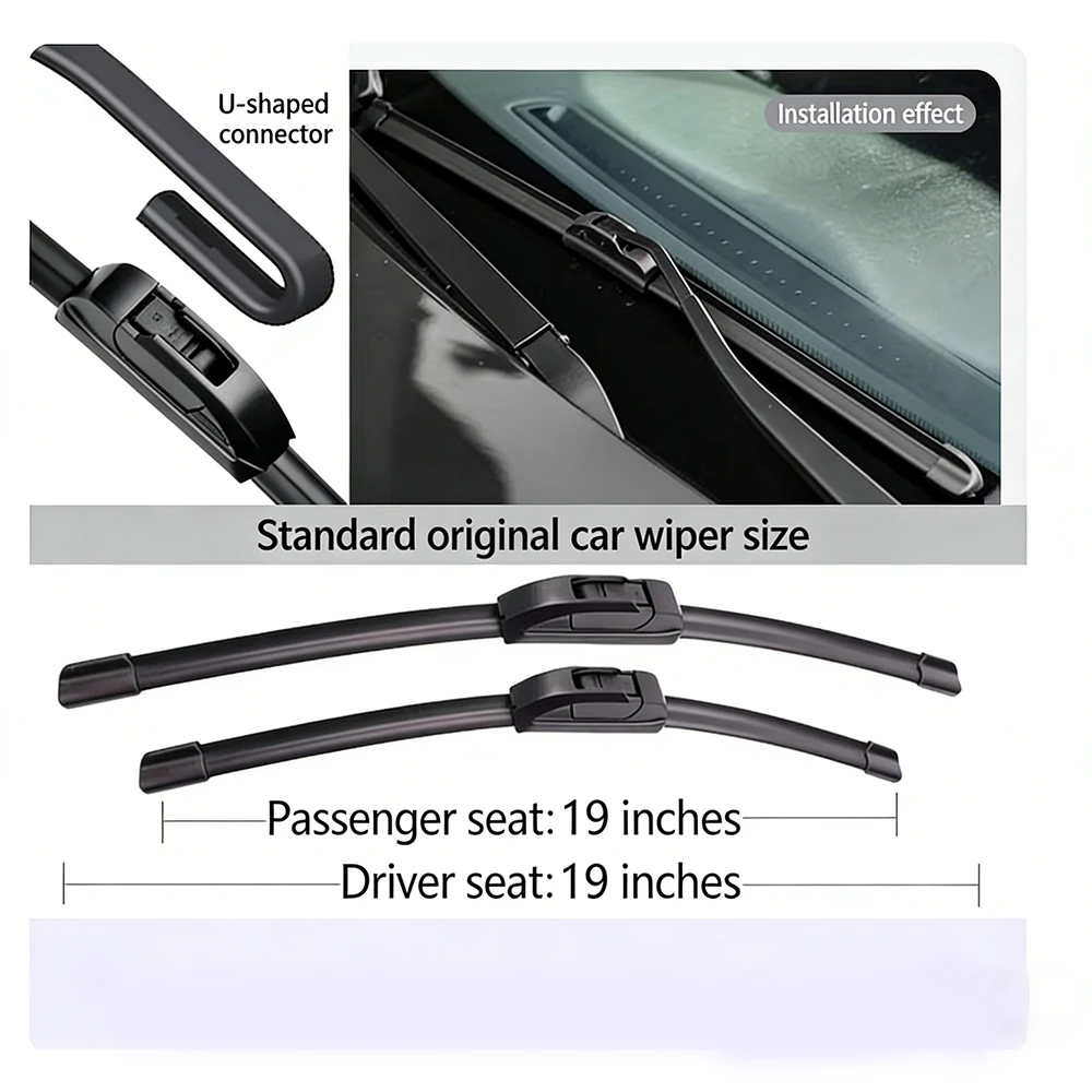 Windscreen Wipers for Mitsubishi Pajero Montero Shogun V33 V31 1991~1999 Rubber Blade Front Rear Windshield Brushes Accessories - 2