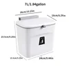 1PC Wall-Mounted Trash Bin with Slide Lid, No Drilling Required, Space-Saving Design, Ideal for Kitchen, Living Room, Bathroom 4