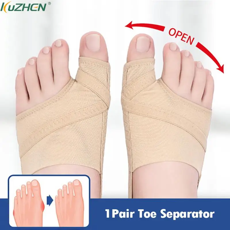 

1Pair Big Toe Separator Hallux Valgus Bunion Corrector Orthotics Feet Bone Thumb Adjuster Correction Pedicure Sock Straightener