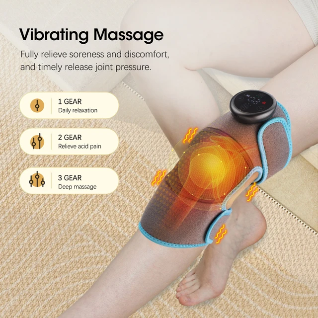 Wireless Electric Heating Knee Vibration Massager Shoulder Leg Arthritis  Physiotherapy Massage Pain Relief Knee Pad Massager - Leg Massage Apparatus  - AliExpress