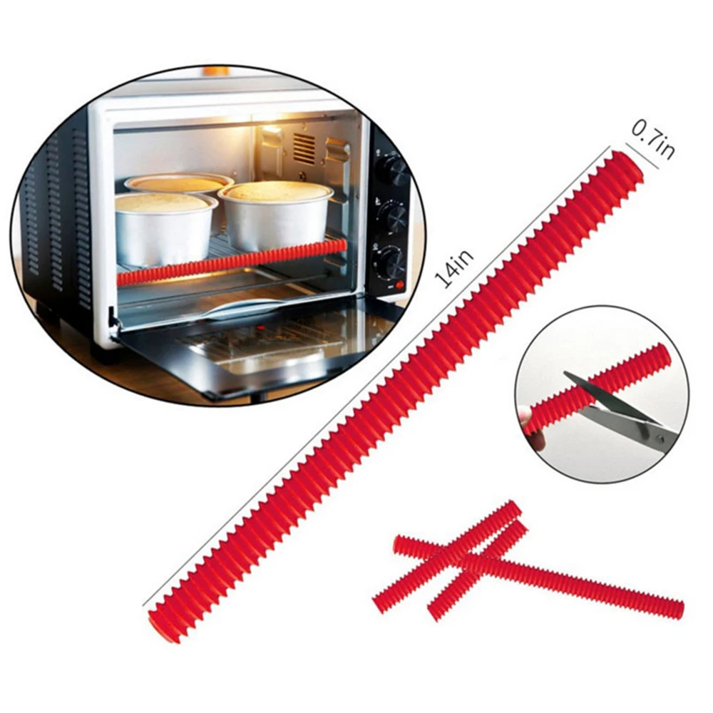 Silicone Oven Protector Silicone Heat Insulation Strip Sleeve High Temperature Anti-scald Strips Oven Guard Sleeve Protector Baking Thermal Kitchen Tool