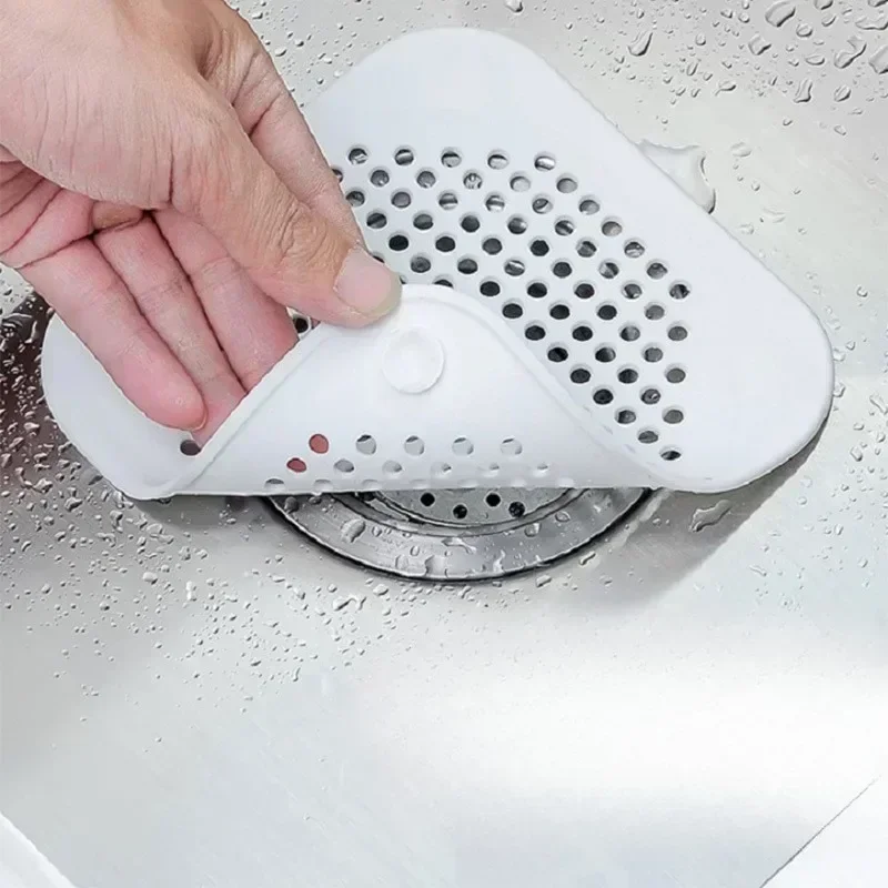 Silicone Floor Drain Sticker Bathroom Hair Filter