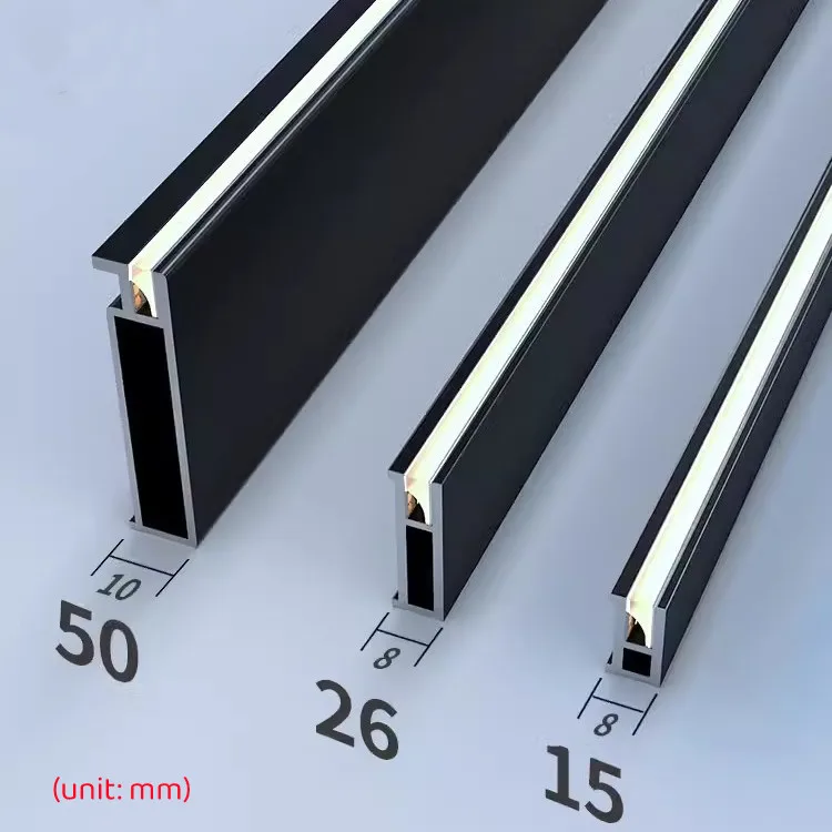 Aluminum Led Profile Hard Bar Light for Cabinets Wall Decoration Skirting Ceiling Interior Lighting Linear DIY Channel Baseboard