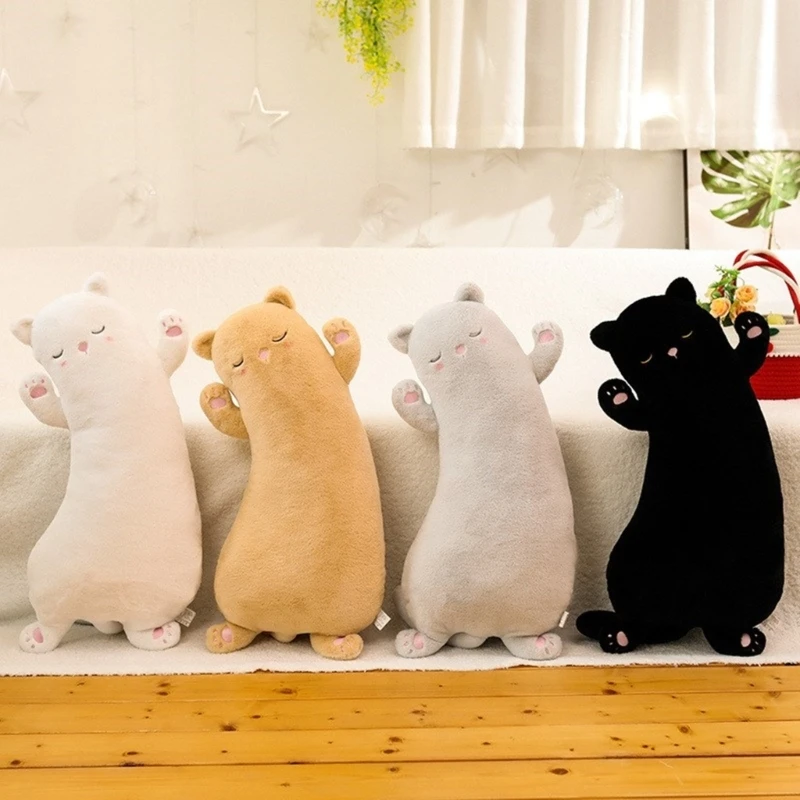 

Long Lovely Cat Plush Pillow, Cushion for Sleeping and Cuddling, Sofa Decorations, Throw Pillows, D0AD