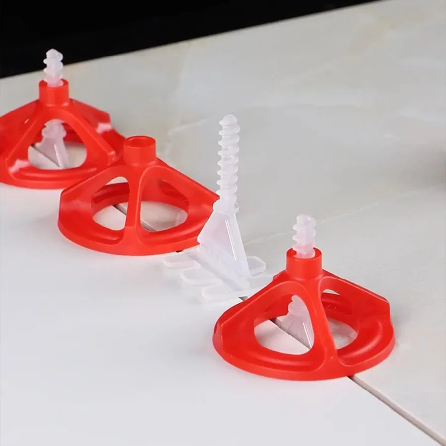 Tile Leveling Tools 50/100PCS Spiral Ceramic Tile Leveling System Tile Leveler Spacer Baseplates for Laying Wall Floor Fixing Construction Tool Tile Spacers Tile Leveling Clips